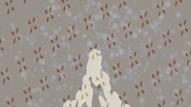 Benzersiz dijital animasyon tarzı grafikleri olan yaratıcı ortam tasarımı için yenilikçi hareket dokusu