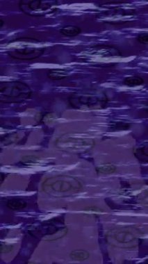 Benzersiz dijital animasyon tarzı grafikleri olan yaratıcı ortam tasarımı için yenilikçi hareket dokusu