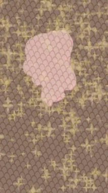 Benzersiz dijital animasyon tarzı grafikleri olan yaratıcı ortam tasarımı için yenilikçi hareket dokusu