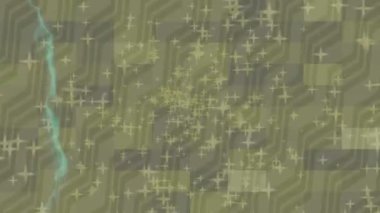 Soyut hareket desenli fütüristik video üretimi için dinamik dijital arkaplan