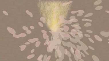 Benzersiz dijital animasyon tarzı grafikleri olan yaratıcı ortam tasarımı için yenilikçi hareket dokusu