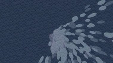 Benzersiz dijital animasyon tarzı grafikleri olan yaratıcı ortam tasarımı için yenilikçi hareket dokusu