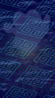 Benzersiz dijital animasyon tarzı grafikleri olan yaratıcı ortam tasarımı için yenilikçi hareket dokusu