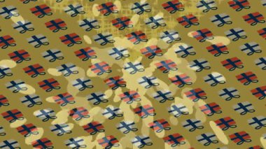 Benzersiz video giriş tasarımı projeleri için detaylı yüzey kalıbı film animasyon stili grafik girişi