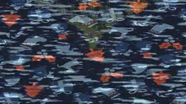 Estetik doku arkaplan tasarımı renkli hareket grafikleri ile moda film giriş profosyoneli