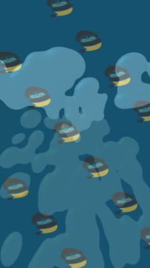 Soyut hareket desenli fütüristik video üretimi için dinamik dijital arkaplan