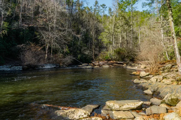 Abrams Creek, Tennessee, ABD 'deki Great Smoky Dağları Ulusal Parkı' nın Cades Cove bölgesinden geçiyor.
