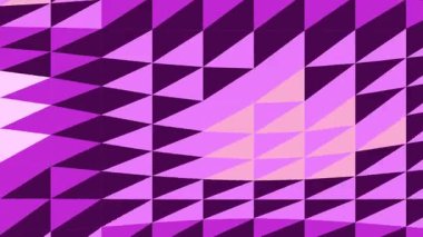 Mor ve pembe üçgenlerden oluşan canlı ve dinamik soyut bir arkaplan, yer değiştiren ve akan büyüleyici bir geometrik desen yaratıyor..