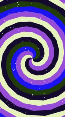 Mor, mavi, yeşil ve krem gibi canlı renklerden oluşan hipnotik bir girdap içeren büyüleyici soyut bir arka plan. Parlak noktalarla vurgulanmış, dinamik ve görsel olarak çekici bir hareket yaratıyor. .