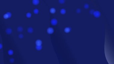 Soyut mavi Bokeh ışıklarının büyüleyici bir görüntüsü. Derin, koyu mavi bir arka planda yavaşça süzülüyor ve parıldıyor. Huzurlu ve ruhani bir görsel deneyim yaratıyor..