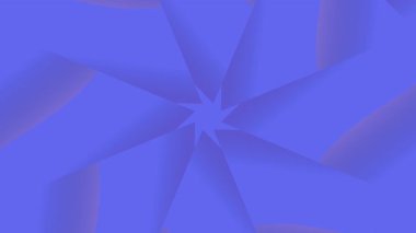 Hipnotik ve dinamik bir görsel döngü yaratan, mavinin çeşitli tonlarında dönen yıldız benzeri bir geometrik desen içeren büyüleyici soyut bir arka plan..