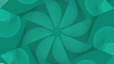 Devamlı, hipnotik bir döngü içinde dönen, genişleyen ve büzülen çeşitli yeşil geometrik şekilleri içeren büyüleyici soyut bir arka plan dinamik ve modern bir görsel etki yaratır..