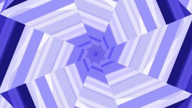 Mor ve beyaz tonlarında dinamik geometrik spiral desenli büyüleyici bir animasyon büyüleyici bir görsel etki yaratıyor..