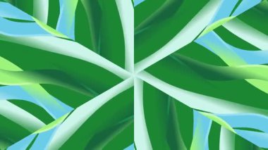 Değişken soyut arka plan, yeşil ve mavinin tonlarında dönen şekiller, büyüleyici ve akışkan bir görsel deneyim yaratıyor..