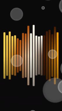 Dinamik soyut arkaplan dikey mavi çizgiler ve yüzen yarı saydam baloncuklar ile karanlık, minimalist arka plan, modern dijital projeler için mükemmel.