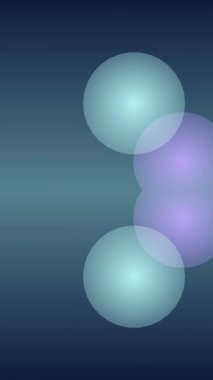 Değişik mavi kabarcıklar içeren dinamik soyut arkaplan yüzüyor ve etkileşime geçiyor, dingin ve modern bir görsel efekt yaratıyor.