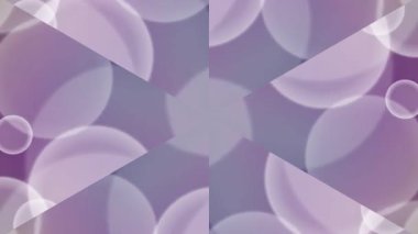 Mor ve beyaz geometrik şekillerin kusursuz döngüsünü içeren büyüleyici soyut bir arka plan dinamik ve modern bir görsel deneyim yaratıyor..