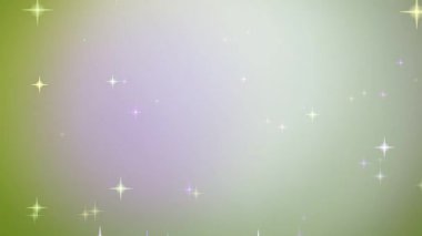 Yumuşak, ruhani bir ışıltıyla canlı yeşil ve mor bir arkaplan. Sayısız parlak yıldız parçacıkları ekranda yavaşça sürüklenerek büyülü ve rüya gibi bir atmosfer yaratırlar..