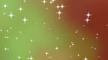 Canlı yeşil ve kırmızı bir arkaplan, sayısız parıldayan yıldızla parıldıyor. Kutlamalar ve özel durumlar için mükemmel bir şenlik ve büyülü atmosfer yaratıyor..