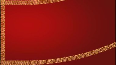 Çin Yeni Yılı 2026 altın ejderha ve atlar yılı animasyonu kırmızı arka planda. Ay Yeni Yılı tanıtımları, etkinlik duyuruları ve kutlama videoları için mükemmel..