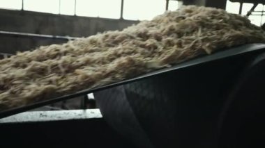 Şeker rafinerisi, kossette pancar taşıyıcısı. Yarı-bitmiş. Pancar şekeri üretimi