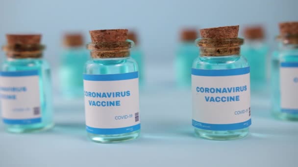 Sviluppo e creazione del vaccino coronavirico covid-19. Covid-19 corona — Video Stock