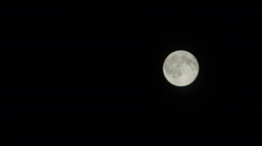 Ay siyah arka planda parlıyor. Ay, gezegenin yörüngesinde dönen astronomik bir cisimdir.