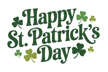 Resim, Aziz Patrick Günü için yeşil ve el yazısıyla 