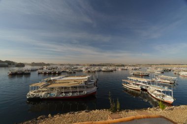 Mısır, Aswan 'daki Nil Nehri. Yüksek kalite fotoğraf