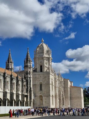 Lizbon, Portekiz, Ağustos 209: Belem, Lizbon, Portekiz 'deki lemmanastırın güzel manzarası.