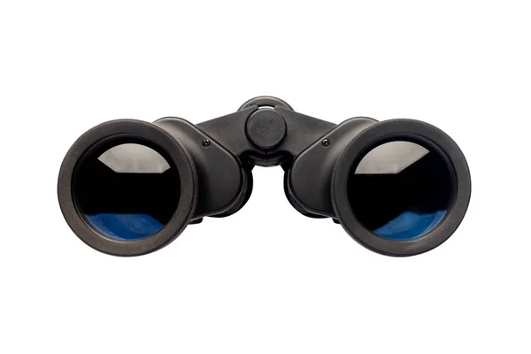 Binoculars Isolated White Background Banner Flat Lay Top View — Stock Photo, Image