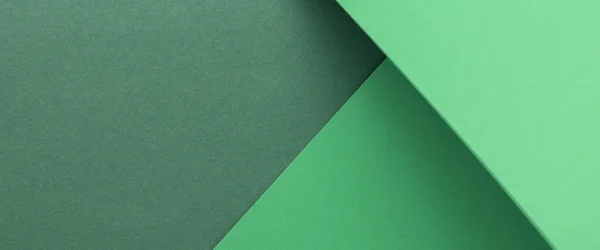 Diseño Fondo Cartón Verde Doblado Geométricamente Vista Superior Cama Plana — Foto de Stock