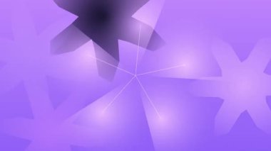 Hareketli Çiçek Şekilleriyle Mor Arkaplan.