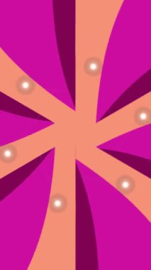 Geometrik şekiller ve canlı renkler içeren dinamik soyut animasyon