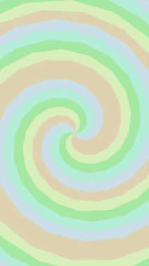 Döngü içinde dönen pastel renkli spiral desenli bir video