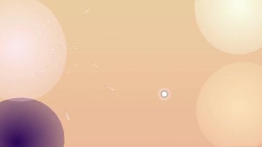 Bej arkaplandaki kürelerin canlandırma dizisi