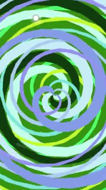 Yeşil ve mavi tonlarında kıvrımlı şekiller.