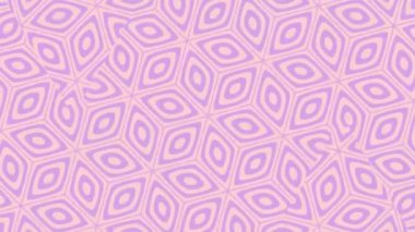 Yumuşak lavanta ve ritmik altıgen ve elmas şekilli soyut eflatun geometrik desenli kusursuz bir arka plan. Modern hipnotik görsel döngü.