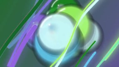 Neon Işıklı Soyut Renkli Kabarcıklar.