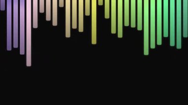 Siyah Arkaplanda Renkli Çubuklar ve Çizgiler.