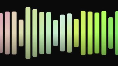 Siyah Arkaplanda Renkli Ses Dalgası Çubukları.