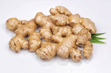 Ginger beyaz arkaplanla izole edildi