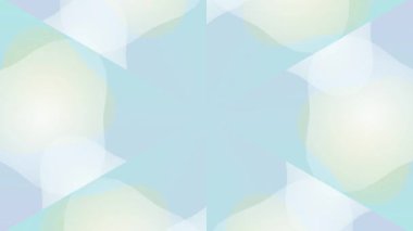 Modern tasarım konseptinde soyut geometrik şekiller yumuşak pastel renkler ve hassas beyaz aksanlar ile biçimlendirilmiş bir çiçek deseni oluşturur.