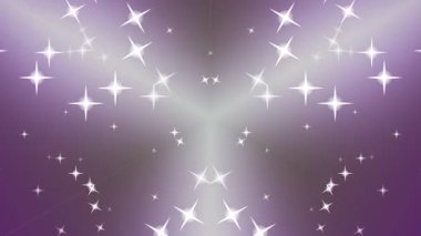 Parlayan ışık efektleri parlak yıldızlar ve canlı mor arkaplan yaratıcı tasarım ve görsel grafik uygulamaları için