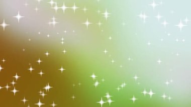 Yeşil, kahverengi ve beyaz büyülü soyut duvar kâğıdının gölgeleriyle değişken bir arkaplanda parlayan güzel yıldızlar.