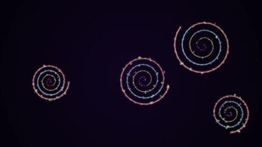Çok renkli girdap ve canlı animasyon efektleriyle hızlı renkli spiral tasarım grafikleri.