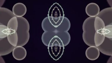 soyut parlak neon ışık desenlerinin ve hareketli grafiklerle karanlık bir arkaplanda hareket eden şekillerin canlandırılması