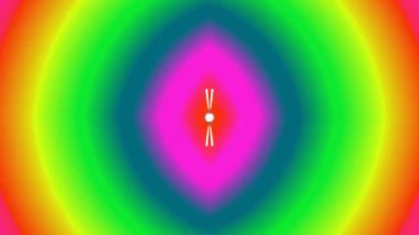Canlı psikedelik renkli soyut animasyon neon ışık parıltısı modern video çekici görsel efekt arka plan çalışması