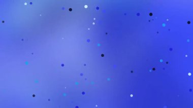 Hareket halindeki yüzen parçacıklar ile mavi gradyan arkaplan dijital ortam içeriği için dinamik video animasyon klibi oluşturur