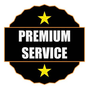 Beyaz arkaplanda premium servisi